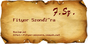 Fityor Szonóra névjegykártya